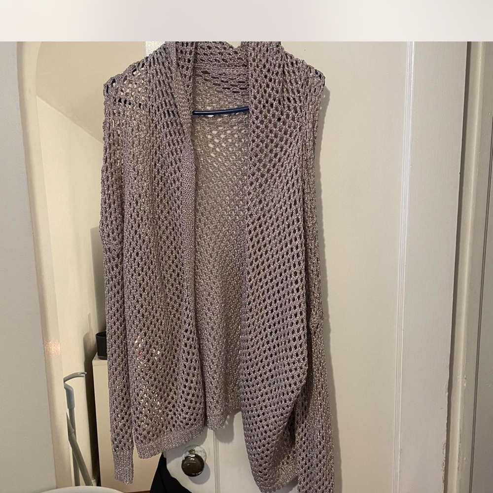 Nasty girl, purple, see-through cardigan size large